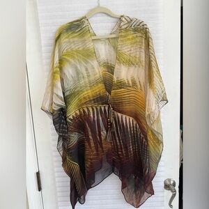 Soft Surroundings Leafy Sheer Bathing Cover-Up